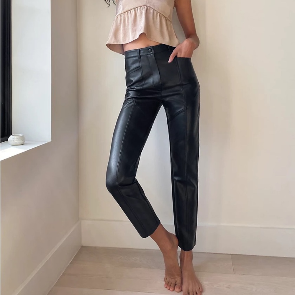 Aritzia Wilfred black Rebel leather pants